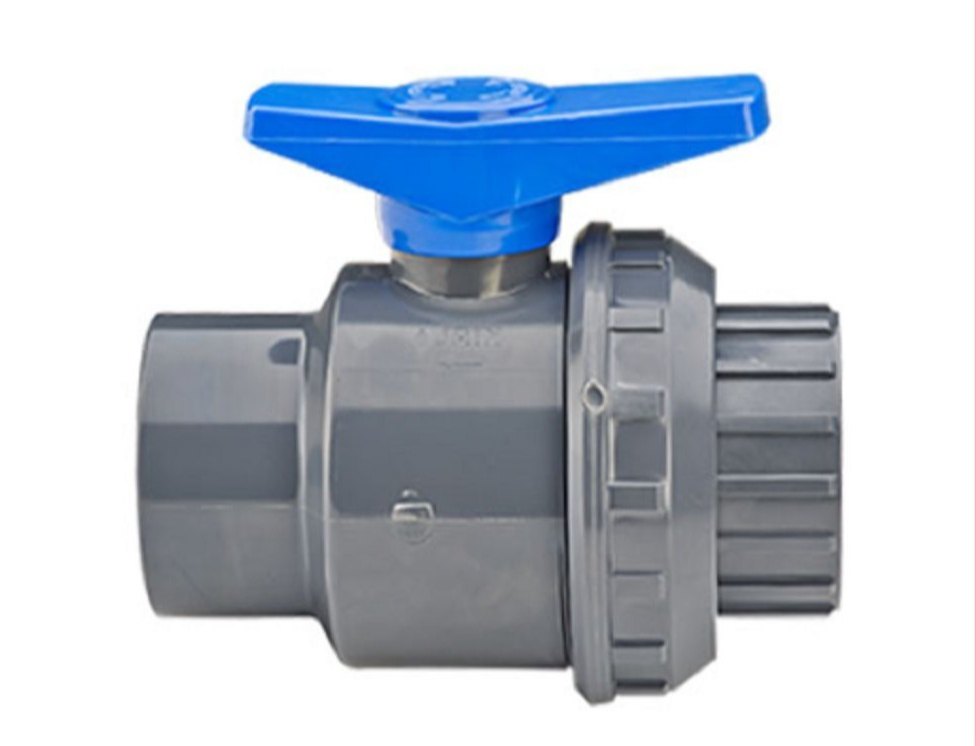 PVC SINGLE UNION VALVE  TEF-LON SEAL CODE- SUV75TSW