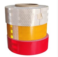 Pvc Reflective Tape - 150 Feet Length | White Red Yellow Color, Ideal For Temporary Reflection Use, Retro Reflective Sheeting