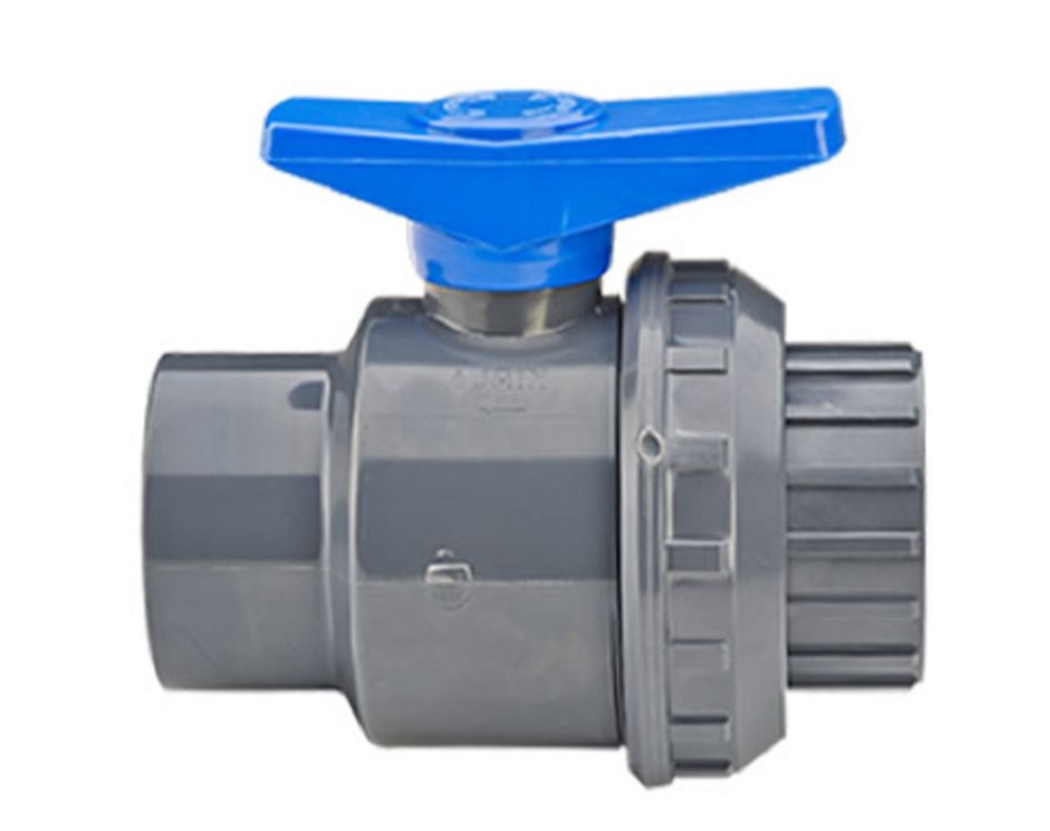 PVC SINGLE UNION VALVE TEF-LON SEAL CODE - SUV40TSW