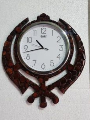 Nishan Sahib Wooden Wall Clock