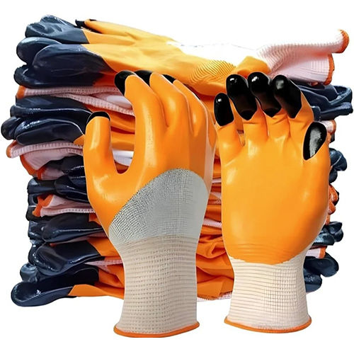 Tiger Coated Gloves - Color: Orange