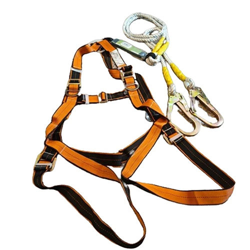 Double Lanyard Industrial Safety Belt - Color: Black