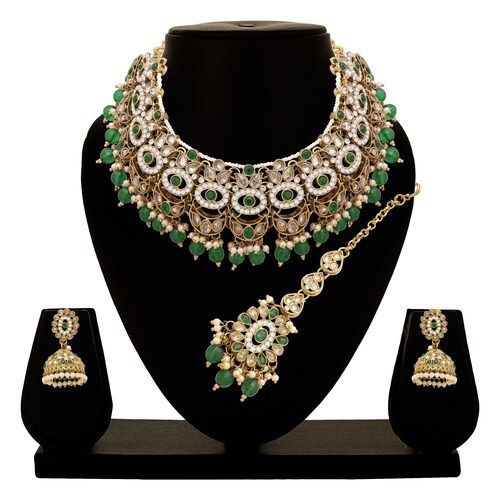 Reverse Ad Bridal Jewelry Set| Chandbali Choker Design| Reverse Ad Oval Shape Necklace |Traditional Necklace| Gift For Her