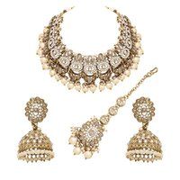 Reverse AD Bridal Jewelry Set| Chandbali Choker Design| Reverse AD Oval Shape Necklace| Traditional Necklace |Gift For Her