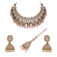 Reverse AD Bridal Jewelry Set| Chandbali Choker Design| Reverse AD Oval Shape Necklace |Traditional Necklace |Gift For Her