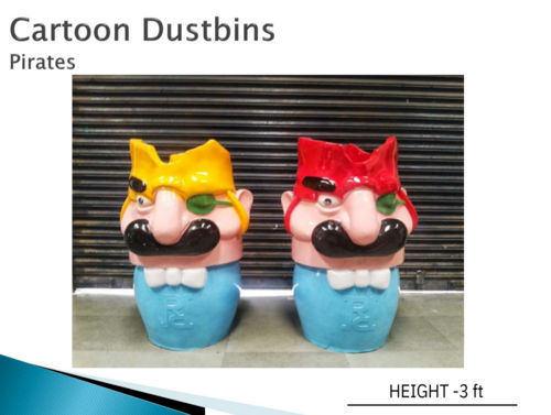 Cartoon Pirates Dustbin