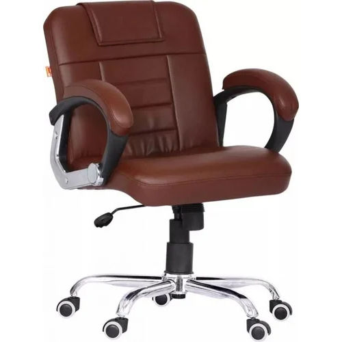 Adjustable Leather Office Chair - Color: Brown