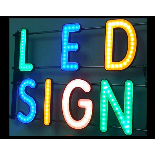 Led Colored Sign Board - Body Material: Metal