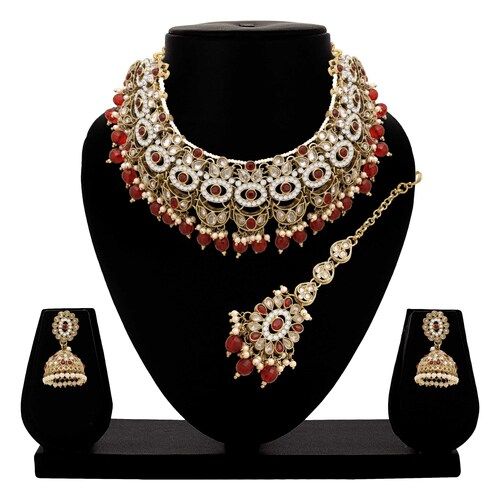 Reverse AD Bridal Jewelry Set| Chandbali Choker Design |Reverse AD Oval Shape Necklace | Traditional Necklace |Gift For Her