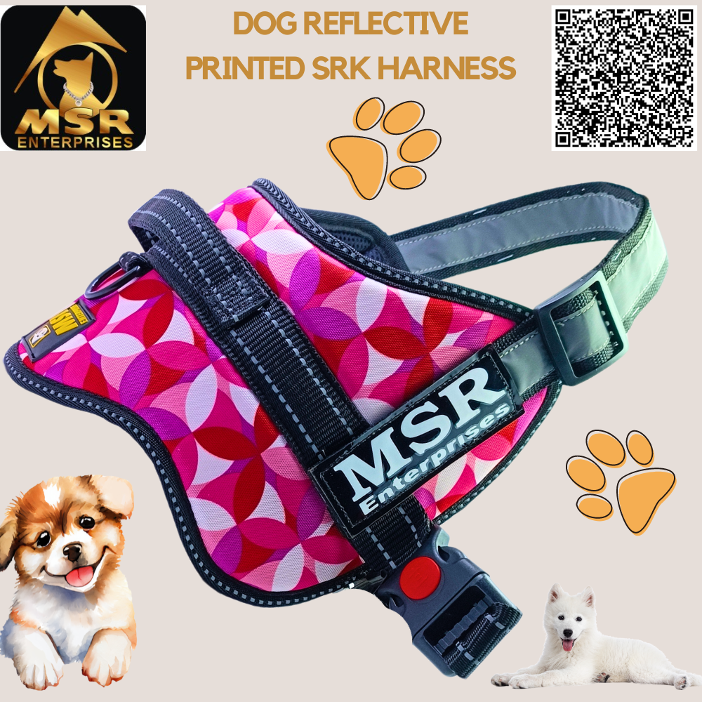 DOG REFLECTIVE PRINTED SRK HARNESS