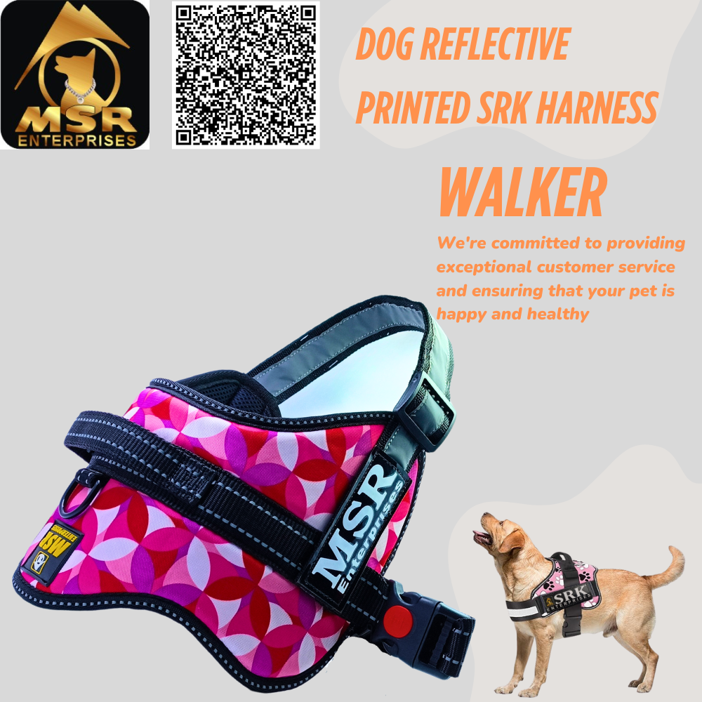 DOG REFLECTIVE PRINTED SRK HARNESS