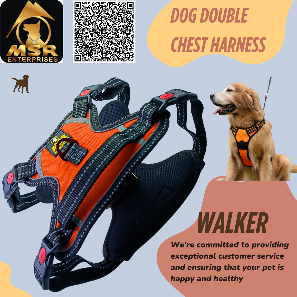 Dog Reflective Double Chest Harness