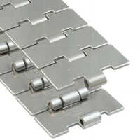 Bottle Slat Conveyor Chain - Stainless Steel, 10 Feet Long X 82.5 Millimeters Wide, Silver Color | Durable For Industrial Use, Customizable Size