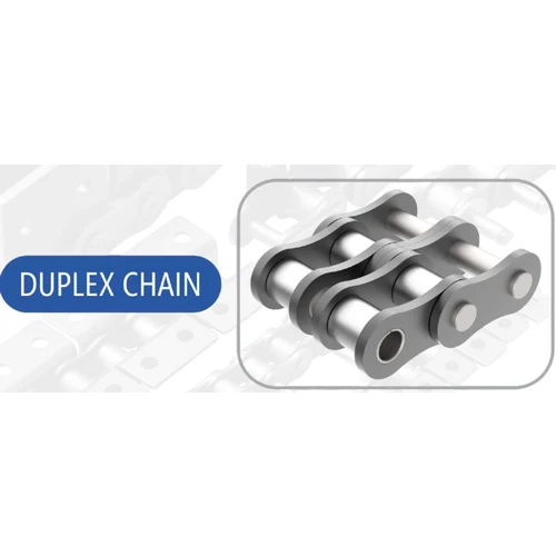 Duplex Ansi Standard Renold Chain - Color: Silver