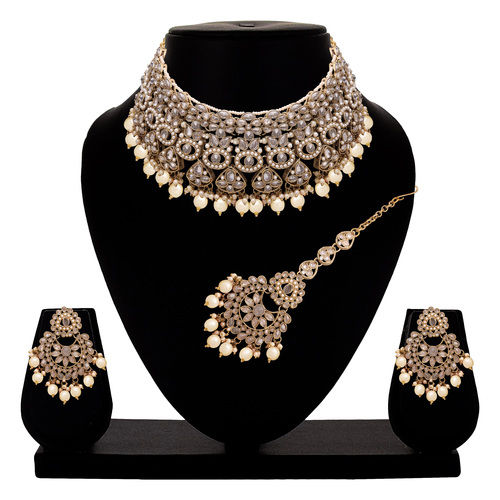 Reverse AD Bridal Jewelry| Kundan Floral Necklace | Designer Reverse AD Necklace |Traditional necklace | Gift For Her.