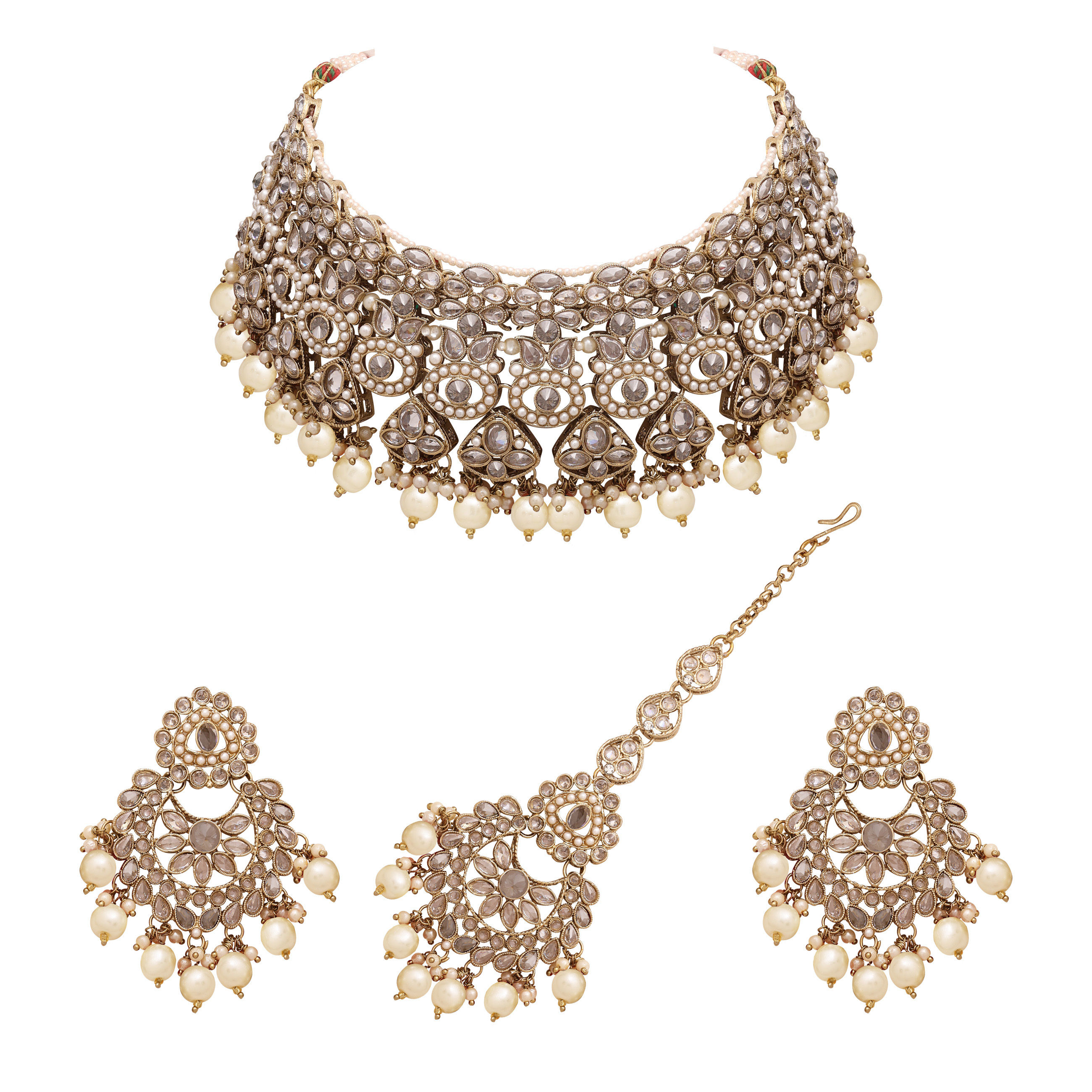 Reverse AD Bridal Jewelry| Kundan Floral Necklace | Designer Reverse AD Necklace |Traditional necklace | Gift For Her.