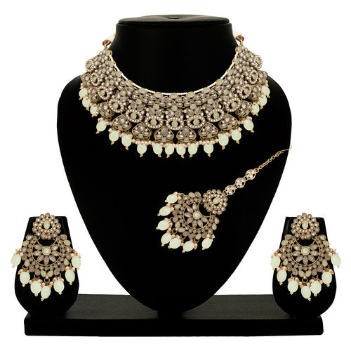 Reverse AD Bridal Jewelry| Kundan Floral Necklace | Designer Reverse AD Necklace |Traditional necklace |Gift For Her.