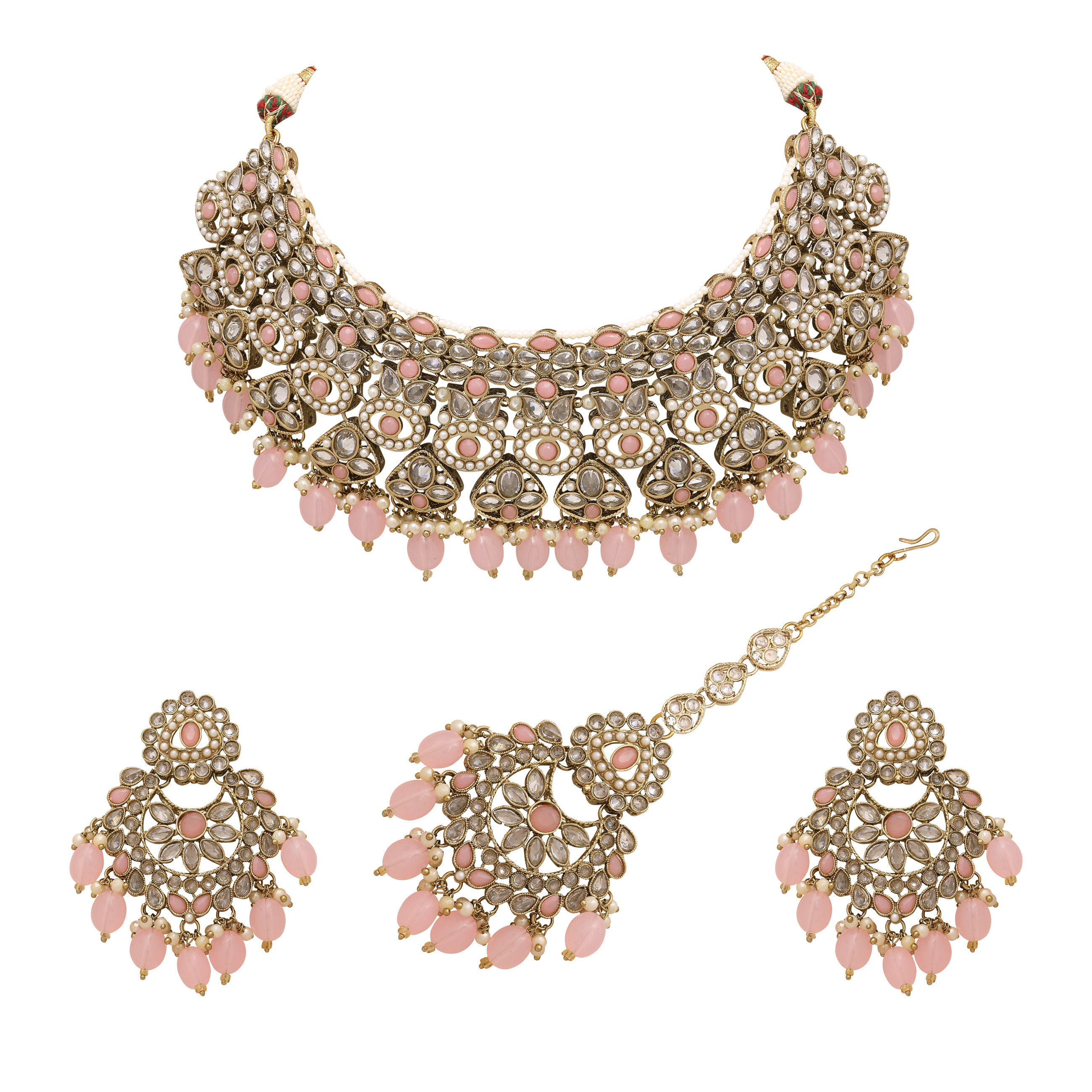 Reverse AD Bridal Jewelry | Kundan Floral Necklace | Designer Reverse AD Necklace |Traditional necklace |Gift For Her.