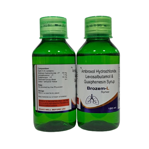 100ml Ambroxol Hydrochloride Levosalbutamol And Guaiphenesin Syrup