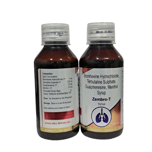 100ml Hydrochloride Terbutaline Sulphate Guaiphenesin Menthol Syrup
