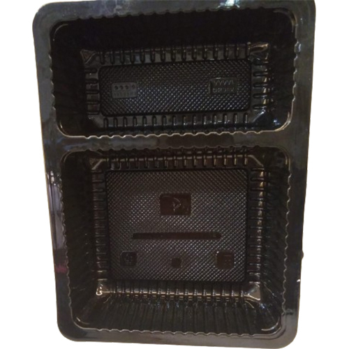 2 Compartment Plastic Meal Tray