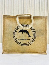 Eco-friendly Sustainable and Biodegradable Jute Shopping Bag with White Thick Rope - Jute Material, Multi-Size Options, Multi-Color Patterns | Reusable, Durable, Flexiloop Handle for Promotional Use