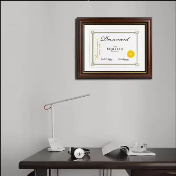 Diploma Frame Picture Frame Document Walnut Frame for Wall and Tabletop   Certificate frame manufacturer