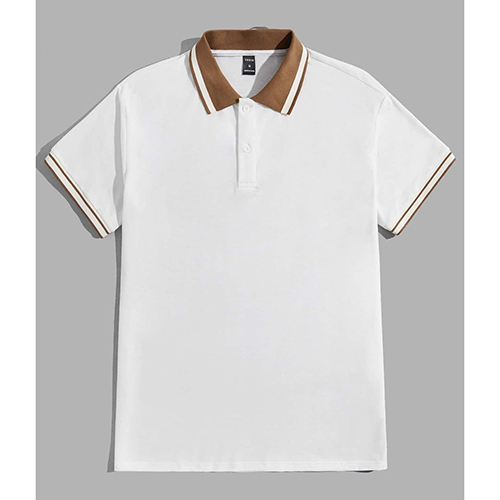 Mens Polo White Collar T-Shirt