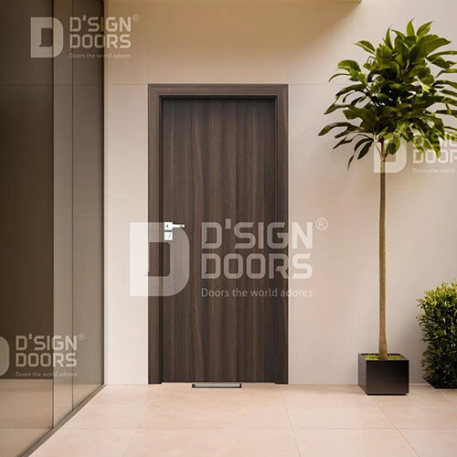 Natural Wooden Door - Color: Dark Brown