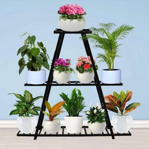 1344 110x90x25cm Detachable Multi Pot Stand - Color: Black