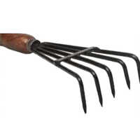 1416 38x12cm Pitchfork Garden Tool - Mild Steel, 38x12cm , Coated Finish, Weighs 2.3-3.2kg, Sharp Tines For Easy Soil Turning And Mulch Spreading