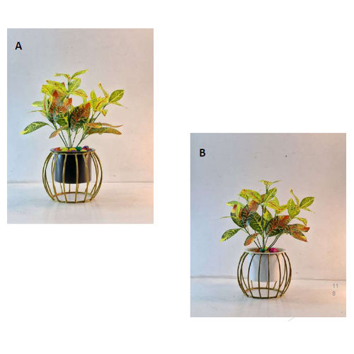 1343 12x10cm Metal Mini Pot With Stand - Color: Various Available