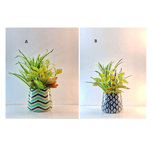 1337 13X13Cm Ceramic Meena Pot - Color: Mix Colour