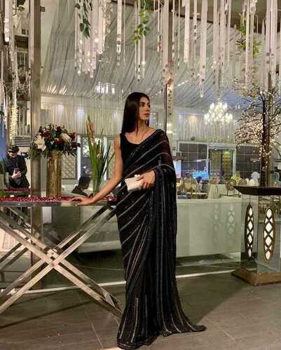 Saree Of Georgette With Heavy