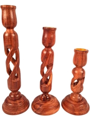 Wooden Antique Candle Stand