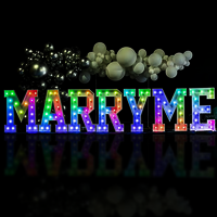 Light Up Marquee Letters - Galvanized Sheet, Custom Size & Color | Led Lighting, Decorative Sign For Weddings And Events