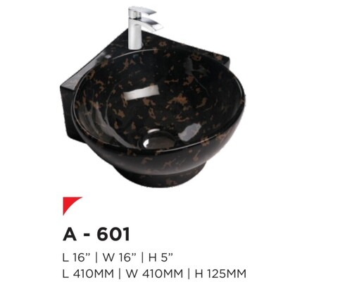 DESIGNER TABLE TOP BASIN - Ceramic Structure 8 kg | Wall Mounted, One Piece Design, Enhances Bathroom Aesthetics