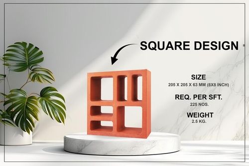 Square Terracotta Jali