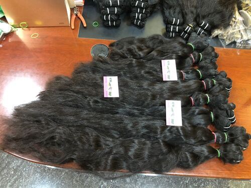 RAW INDIAN HAIR TEMPLE HAIR EXPORTER FACTORY PRICE WEFT  FULL HAIR BUNDLES