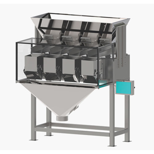 Four Head Single And Double Track Linear Weigher Machine - Material: Steel