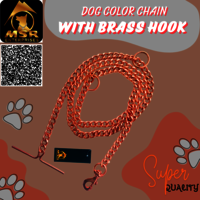 Rose Gold Polish Grinded Twisted Iron Dog Chain With Brass Hook