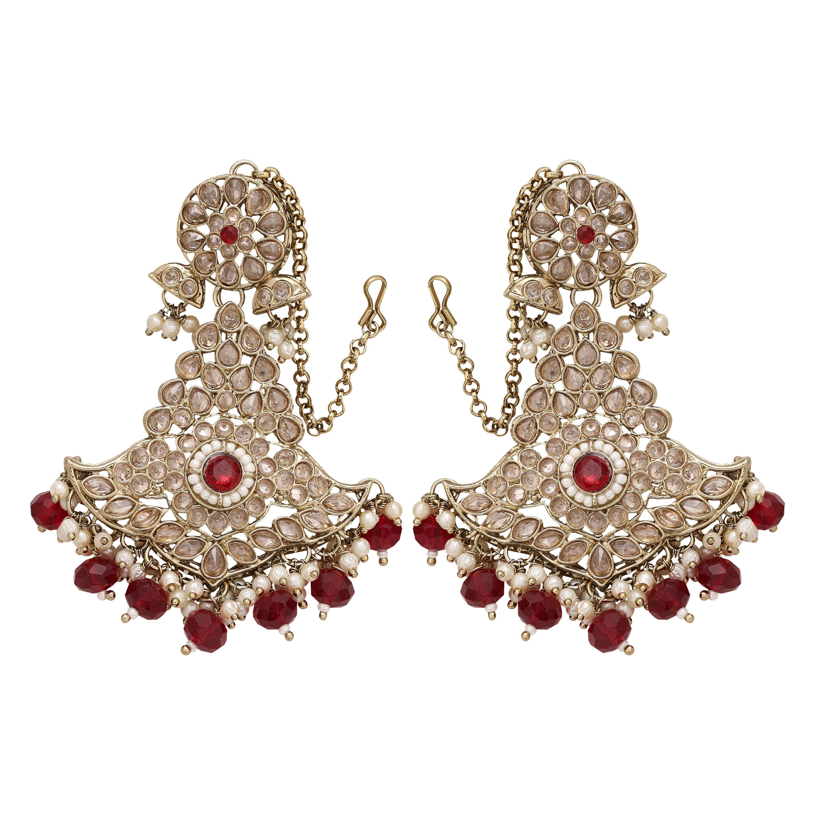 Reverse AD Maangtikka Set| Bridal AD Maangtikka Earring |Traditional AD Earring Maangtikka| AD Stone Earring with Maangtikka.