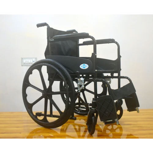 Manual Folding Wheelchair P.C Relax India - Frame Finish: Polished