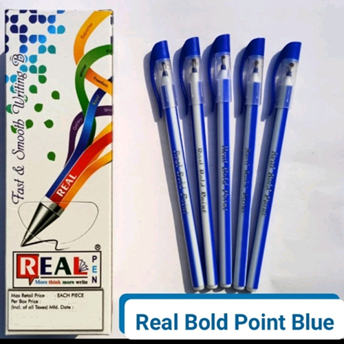 Real Bold Point Blue Pen