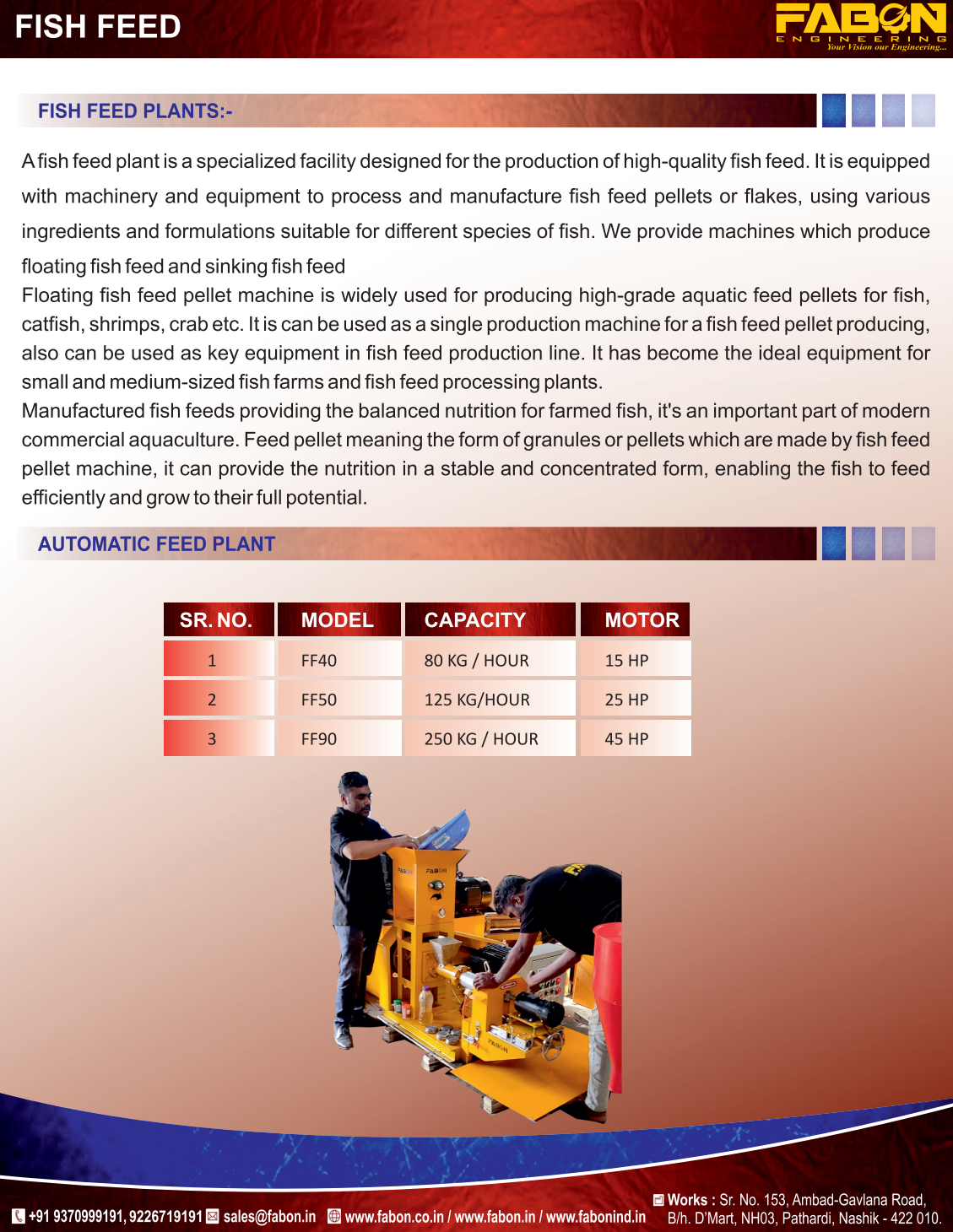 FLOTING FISH FEED MACHINE 250-300 KG HOUR