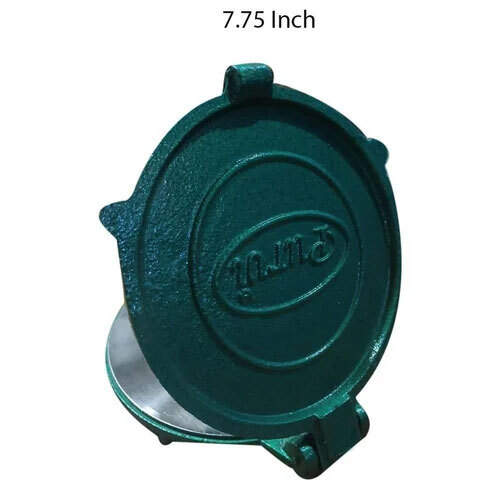 7.75 Inch Purvi Cast Iron Puri Press - Color: Green