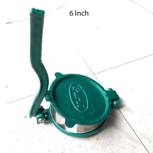 6 Inch Purvi Cast Iron Puri Press - Color: Green