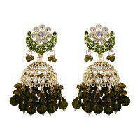 Floral Enamel Delight Earrings| Traditional Earring | Wedding Earring | Bridal Kundan Earrings| Gold plated Earring| Gift for Her.