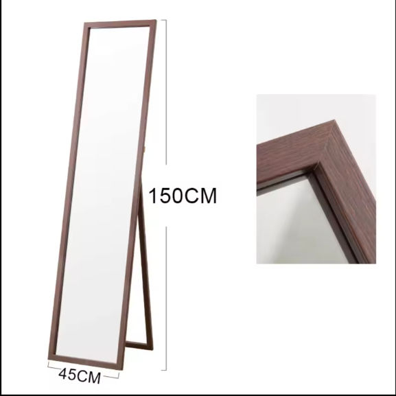 Floor Standing Mirror for Living Room PVC & Metal Framed Large Floor Mirror Full Length Mirror manufacturer