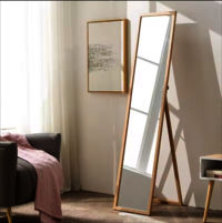 Floor Standing Mirror for Living Room PVC & Metal Framed Large Floor Mirror Full Length Mirror manufacturer